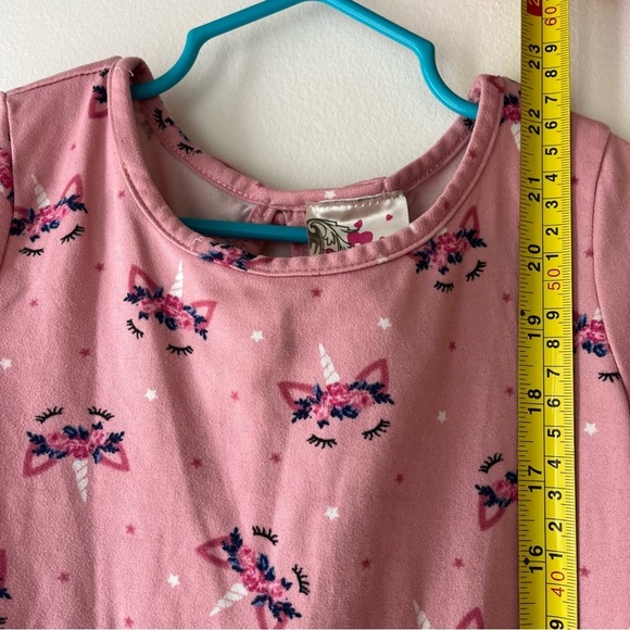 Jenna & Jessie Pink Unicorn Dress 3T (fits Like 4T) Toddler Girls Twirl Dress - Picture 7 of 13